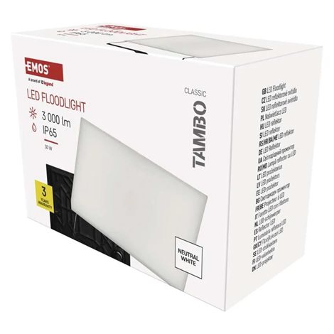 ZS2532 LED reflektor TAMBO, 30 W, 3000l m, IP65, černý 12