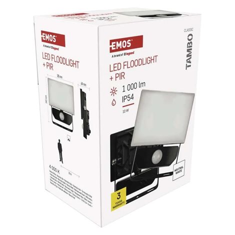 ZS2912 LED reflektor TAMBO se senzorem pohybu, 10 W, 1000 lm, černý 17
