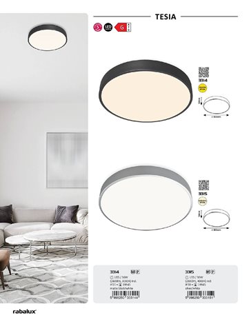 LED Stropní svítidlo Tesia LED/36W/230V 40 cm černá 5