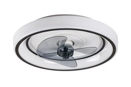 71009 Stropní svítidlo s ventilátorom HORACIO LED D470mm 67W 5850lm 3000-6000K černá, bílá
