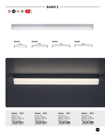 78046 BAND2 Podlinkové svítidlo LED 7W, 550lm, 4000K, bílá, 27cm 6