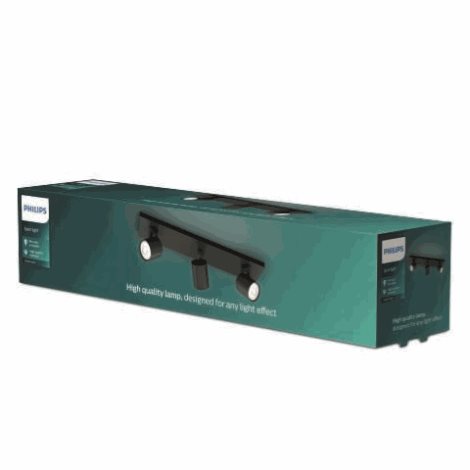 Runner bodové svítidlo 3x GU10 20W bez zdroje IP20, černé 2