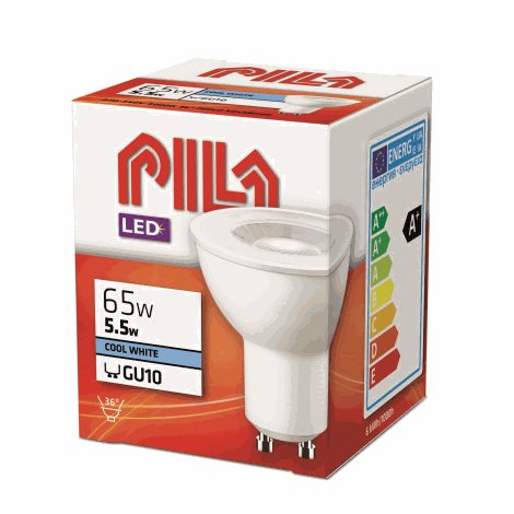 PILA LED 65W GU10 CW 36D ND LED žárovka 5,5W 460lm 2
