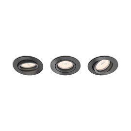 50393/99/PN Donegal podhledové svítidlo GU10 3x5,5W bez zdroje kulaté 9cm IP20, šedé