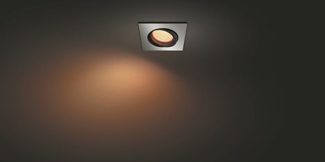 Hue WACA Centura podhledové LED svítidlo GU10 5,7W 350lm 2000-6500K RGB IP20 hranaté, hliník 7