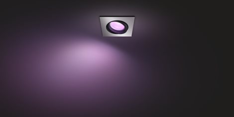 Hue WACA Centura podhledové LED svítidlo GU10 5,7W 350lm 2000-6500K RGB IP20 hranaté, hliník 10