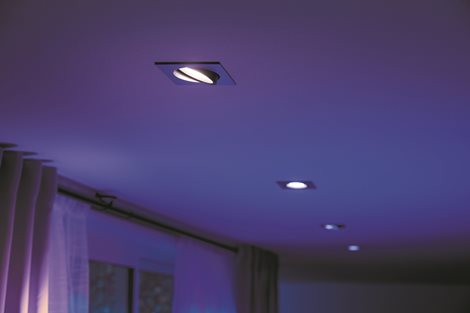 Hue WACA Centura podhledové LED svítidlo GU10 5,7W 350lm 2000-6500K RGB IP20 hranaté, hliník 3