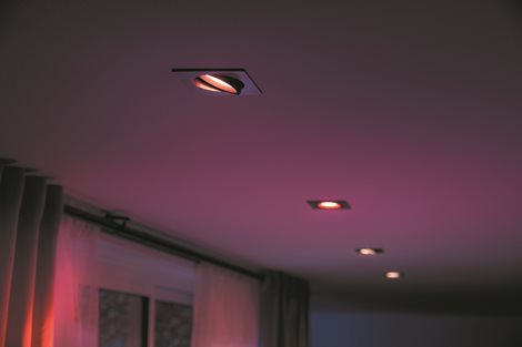 Hue WACA Centura podhledové LED svítidlo GU10 5,7W 350lm 2000-6500K RGB IP20 hranaté, hliník 4