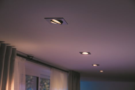 Hue WACA Centura podhledové LED svítidlo GU10 5,7W 350lm 2000-6500K RGB IP20 hranaté, hliník 5