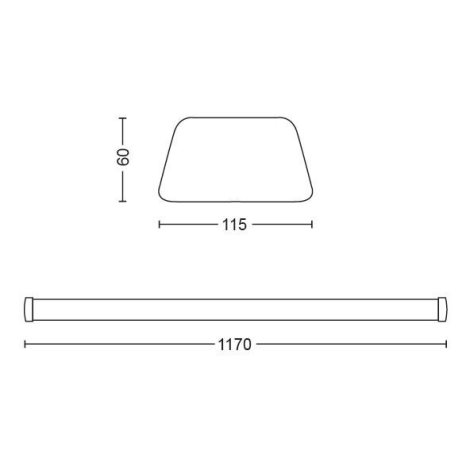 Projectline nástěnné LED svítidlo 1x50W 5300lm 4000K 121,5cm IP65, bílé 7