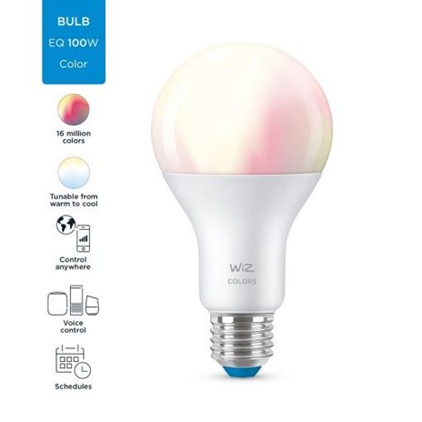 WiZ LED žárovka E27 A67 13W 1521lm 2200-6500K RGB IP20, stmívatelná 4