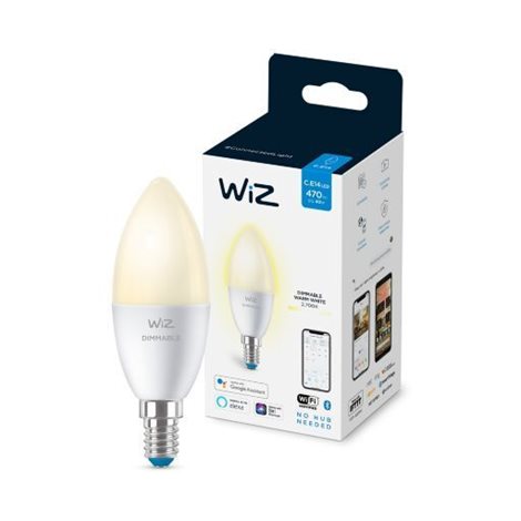 WiZ LED žárovka E14 C37 4,9W 470lm 2700K IP20, stmívatelná 4