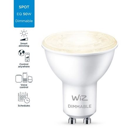 WiZ LED žárovka GU10 PAR16 4,7W 345lm 2700K IP20, stmívatelná 3