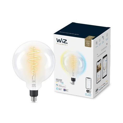 WiZ LED filament žárovka E27 G200 6,7W 470lm 2700-6500K IP20, stmívatelná 3