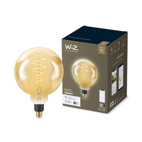 WiZ LED žárovka filament amber E27 G200 6W 390lm 2000-5000K IP20, stmívatelná 3