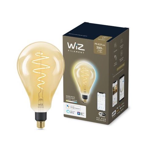 WiZ LED žárovka filament amber E27 PS160 6W 390lm 2000-5000K IP20, stmívatelná 4