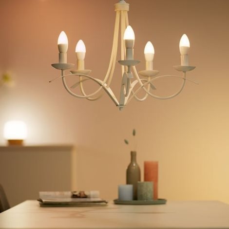 WiZ LED žárovka E14 C37 4,9W 470lm 2700-6500K IP20, stmívatelná 7