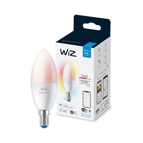 WiZ LED žárovka E14 C37 4,9W 470lm 2200-6500K RGB IP20, stmívatelná 3