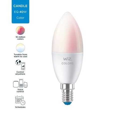WiZ LED žárovka E14 C37 4,9W 470lm 2200-6500K RGB IP20, stmívatelná 4