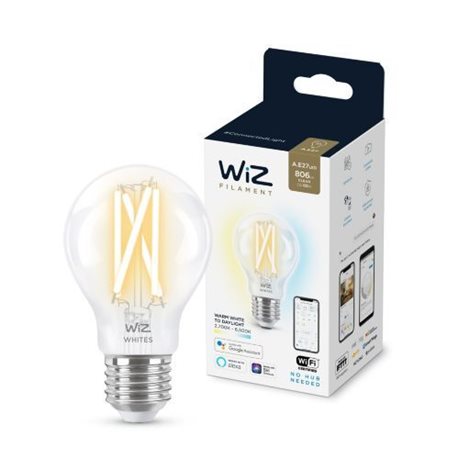 WiZ LED žárovka filament E27 A60 7W 806lm 2700-6500K IP20, stmívatelná 3