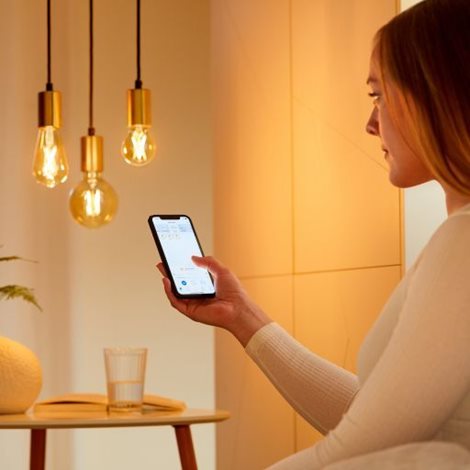 WiZ LED žárovka filament amber E27 A60 7W 640lm 2000-5000K IP20, stmívatelná 6