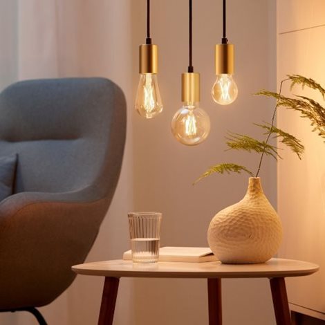 WiZ LED žárovka filament amber E27 A60 7W 640lm 2000-5000K IP20, stmívatelná 7