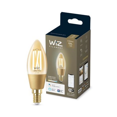 WiZ LED žárovka filament amber E14 C35 4,9W 370lm 2000-5000K IP20, stmívatelná 3