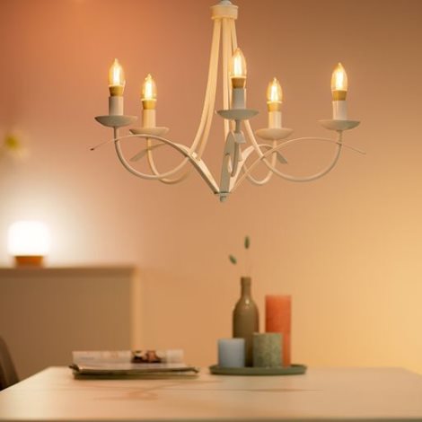 WiZ LED žárovka filament amber E14 C35 4,9W 370lm 2000-5000K IP20, stmívatelná 7