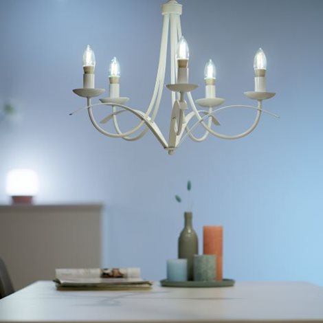 WiZ LED žárovka filament amber E14 C35 4,9W 370lm 2000-5000K IP20, stmívatelná 8