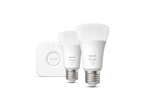 Hue sada Bridge + 2x HUE White žárovka LED E27 A60 10W 1100lm 2700K IP20 3