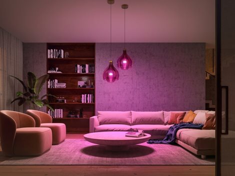 Hue Bluetooth 3x žárovka LED E27 A60 9W 1100lm 2000-6500K RGB + Bridge můstek + ovladač 5