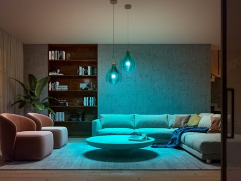Hue sada Bridge + 2x WACA LED žárovka E27 A60 9W 1100lm 2000-6500K RGB IP20 + ovladač 10