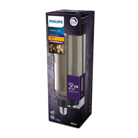 Vintage LED žárovka E2T T65 6,5W 200lm 1800K stmívatelná, smoky 2