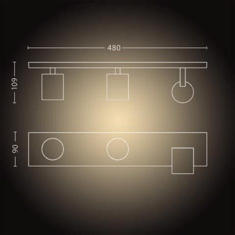 Hue WA Runner bodové LED svítidlo 3x GU10 5W 350lm 2200-6500K IP20, bílé + ovladač 5