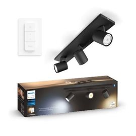 Hue WA Runner bodové LED svítidlo 3x GU10 5W 350lm 2200-6500K IP20, černé + ovladač