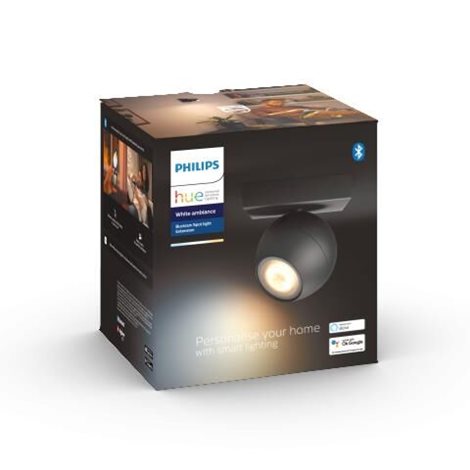 Hue WA Buckram bodové LED svítidlo GU10 5W 350lm 2200-6500K IP20, černé 2