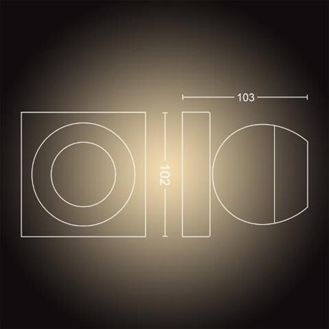 Hue WA Buckram bodové LED svítidlo GU10 5W 350lm 2200-6500K IP20, černé 4