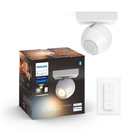 Hue WA Buckram bodové LED svítidlo GU10 5W 350lm 2200-6500K, bílé + ovladač 1