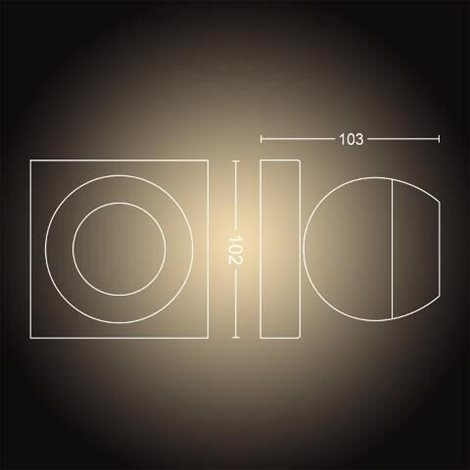 Hue WA Buckram bodové LED svítidlo GU10 5W 350lm 2200-6500K IP20, černé + ovladač 4