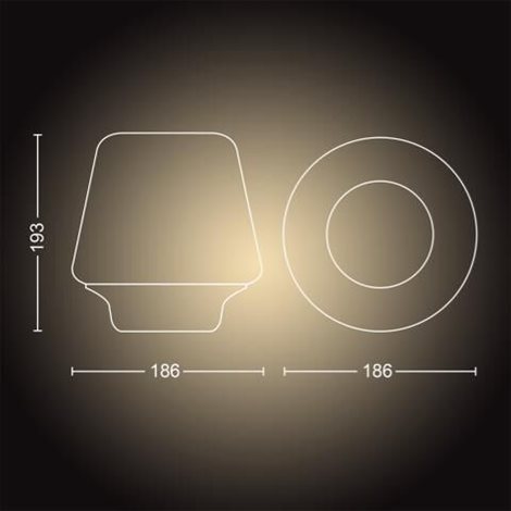 Hue WA Wellness stolní LED lampa 1xE27 6W 806lm 2200-6500K IP20, černá 3
