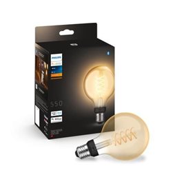 HUE White LED Filament žárovka E27 G93 7W 550lm 2100K IP20, stmívatelná