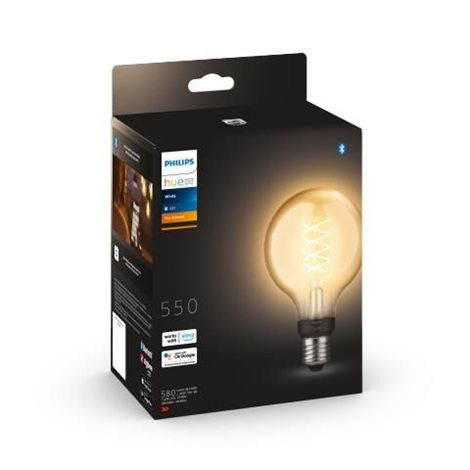HUE White LED Filament žárovka E27 G93 7W 550lm 2100K IP20, stmívatelná 4