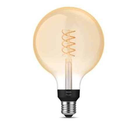 HUE White LED Filament žárovka E27 G125 7W 550lm 2100K IP20, stmívatelná 10