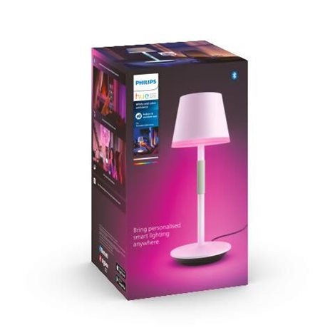 Hue WACA Go venkovní stolní dotyková LED lampička 6,2W 530lm 2000-6500K RGB IP54, bílá 14