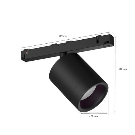 Hue Perifo bodové světlo do lištového systému LED WACA 5,2W 510lm 2000-6500K RGB, černá 4