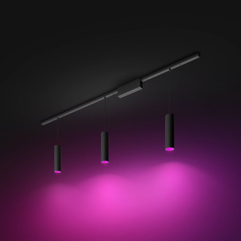 Hue Perifo lištové svítidlo se 3 závěsy, LED WACA 15,6W 1530lm 2000-6500K RGB, černá 7