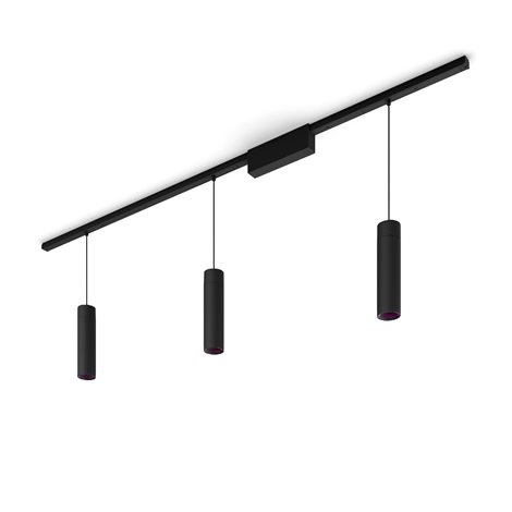 Hue Perifo lištové svítidlo se 3 závěsy, LED WACA 15,6W 1530lm 2000-6500K RGB, černá 1