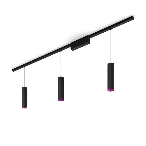 Hue Perifo lištové svítidlo se 3 závěsy, LED WACA 15,6W 1530lm 2000-6500K RGB, černá 6