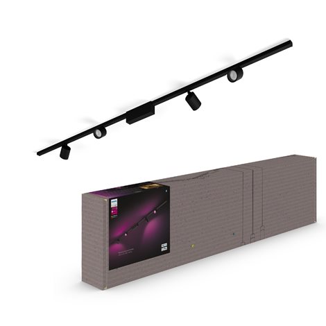 Hue Perifo lištové svítidlo se 4 spoty, LED WACA 20,8W 2040lm 2000-6500K RGB, černá 2
