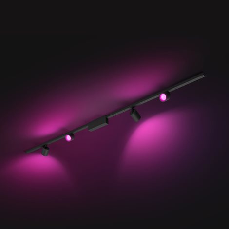 Hue Perifo lištové svítidlo se 4 spoty, LED WACA 20,8W 2040lm 2000-6500K RGB, černá 3